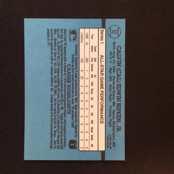 Cal Ripken jr. (All star card ) - Picture 2 of 2